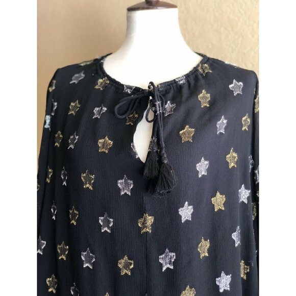 Rebecca Minkoff Womens Black Chiffon Top Size S - Picture 8 of 12